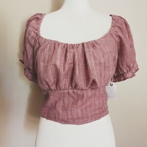 Coco & Jaimeson NWT Lilac Crop Tie Back Top